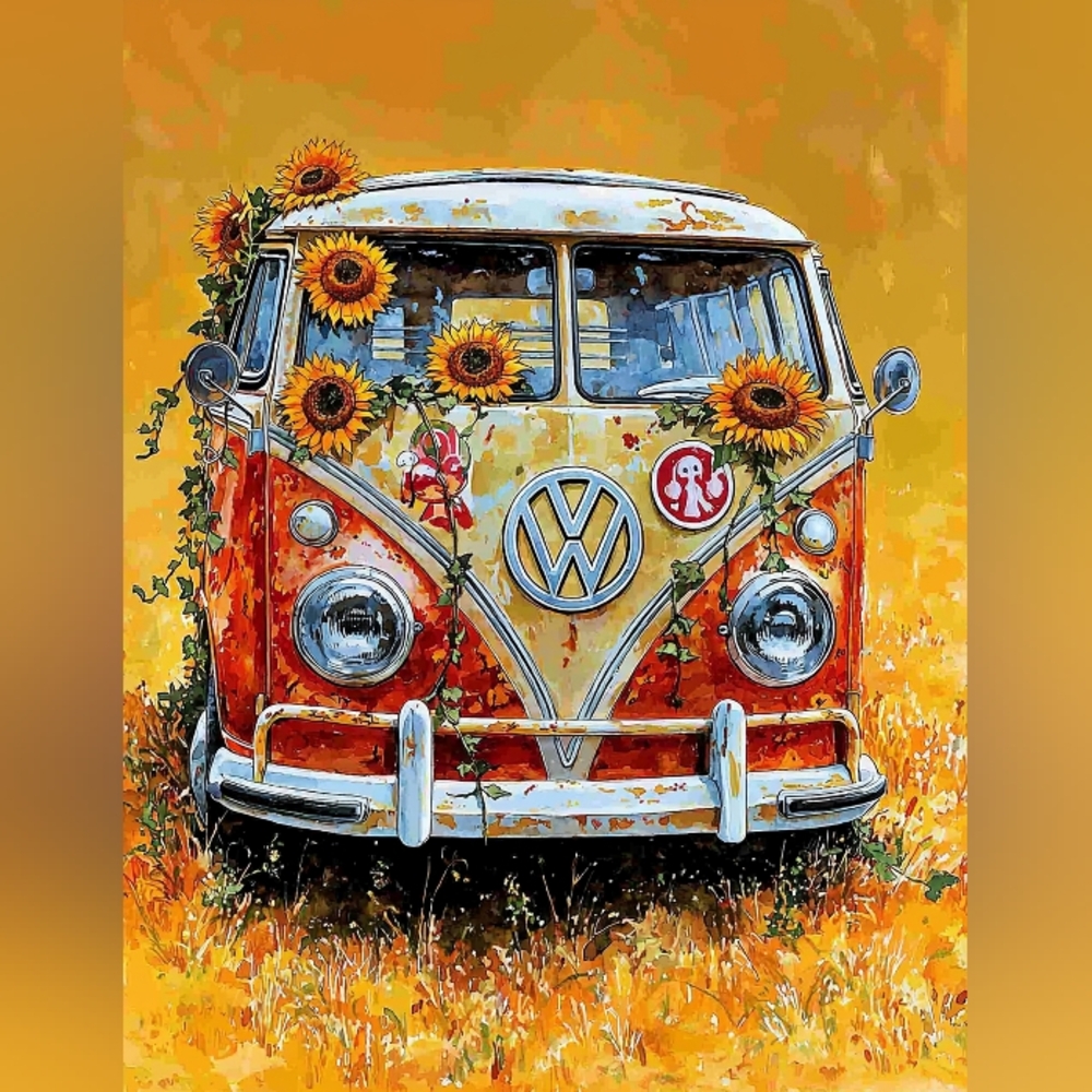 Beautiful 3pc=Hippie Van Prints